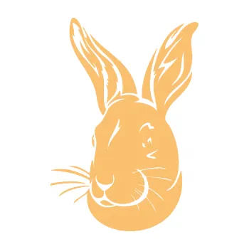 Samolepící dekorace Králík 001 levá (08 - béžová) SAMOLEPKA NA AUTO, NÁLEPKA, FÓLIE, POLEP, TUNING, VLASTNÍ TEXT, TISK, AUTOSAMOLEPKY.cz, POLEPY, OBRÁZEK, LOGO, 3D STICKERS