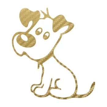 Polep vozidla SAMOLEPKA Pes 155 levá (59 - 3D karbon zlatý) NA AUTO, NÁLEPKA, FÓLIE, POLEP, TUNING, VLASTNÍ TEXT, TISK, AUTOSAMOLEPKY.cz, POLEPY, OBRÁZEK, LOGO, SAMOLEPKY