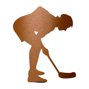 Autodoplněk Samolepka na auto Florbal 004 pravá (44 - měděná metalíza) NÁLEPKA, FÓLIE, POLEPY, TUNING, VLASTNÍ TEXT, TISK, AUTOSAMOLEPKY.cz, SAMOLEPKY, OBRÁZEK, LOGO, VÝROBA, PRODEJ