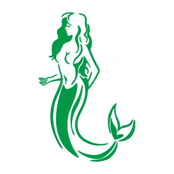 Samolepící dekorace Mořská panna 002 levá (12 - zelená) SAMOLEPKA NA AUTO, NÁLEPKA, FÓLIE, POLEP, TUNING, VLASTNÍ TEXT, TISK, AUTOSAMOLEPKY.cz, POLEPY, OBRÁZEK, LOGO, 3D STICKERS