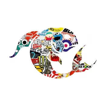 Samolepící dekorace Ryby 002 pravá (83 - Sticker bomb) SAMOLEPKA NA AUTO, NÁLEPKA, FÓLIE, POLEP, TUNING, VLASTNÍ TEXT, TISK, AUTOSAMOLEPKY.cz, POLEPY, OBRÁZEK, LOGO, 3D STICKERS