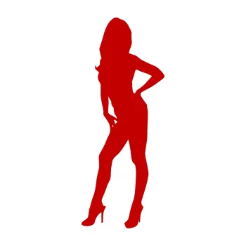 Polep vozidla Erotická žena 007 levá (18 - tmavě červená) SAMOLEPKA NA AUTO, NÁLEPKA, FÓLIE, POLEP, TUNING, VLASTNÍ TEXT, TISK, AUTOSAMOLEPKY.cz, POLEPY, OBRÁZEK, LOGO, 3D STICKERS