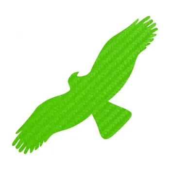 Samolepící dekorace Dravec na sklo 001 levá (58 - 3D karbon zelený kawasaki) SAMOLEPKA NA AUTO, NÁLEPKA, FÓLIE, POLEP, TUNING, VLASTNÍ TEXT, TISK, AUTOSAMOLEPKY.cz, POLEPY, OBRÁZEK, LOGO, 3D STICKERS