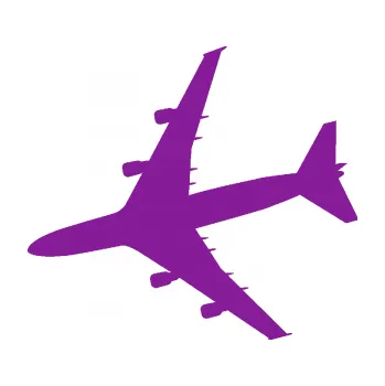 Polep vozidla SAMOLEPKA letadlo 023 levá Jumbo Jet (14 - fialová) NA AUTO, NÁLEPKA, FÓLIE, POLEP, TUNING, VLASTNÍ TEXT, TISK, AUTOSAMOLEPKY.cz, POLEPY, OBRÁZEK, LOGO, SAMOLEPKY