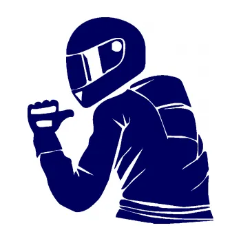 Samolepící dekorace SAMOLEPKA Motorkář 001 levá (23 - tmavě modrá) NA AUTO, NÁLEPKA, FÓLIE, POLEP, TUNING, VLASTNÍ TEXT, TISK, AUTOSAMOLEPKY.cz, POLEPY, OBRÁZEK, LOGO, SAMOLEPKY