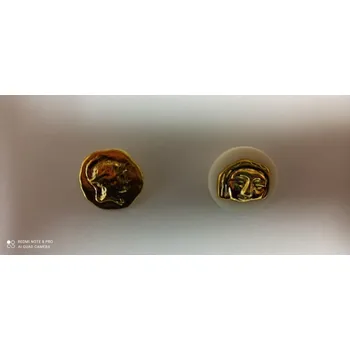 Knoflík Knoflík bílozlatý - 25mm