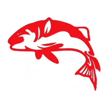 Polep vozidla SAMOLEPKA Ryba 010 levá (10 - červená) NA AUTO, NÁLEPKA, FÓLIE, POLEP, TUNING, VLASTNÍ TEXT, TISK, AUTOSAMOLEPKY.cz, POLEPY, OBRÁZEK, LOGO, SAMOLEPKY