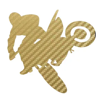 Samolepící dekorace SAMOLEPKA Motorka 033 levá motokros (59 - 3D karbon zlatý) NA AUTO, NÁLEPKA, FÓLIE, POLEP, TUNING, VLASTNÍ TEXT, TISK, AUTOSAMOLEPKY.cz, POLEPY, OBRÁZEK, LOGO, SAMOLEPKY