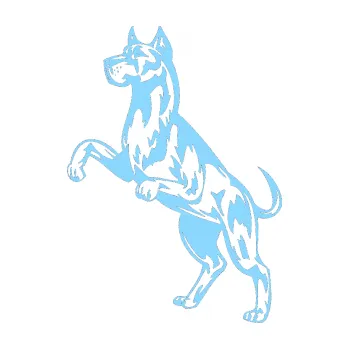 Polep vozidla SAMOLEPKA Pes 040 levá (03 - světle modrá) NA AUTO, NÁLEPKA, FÓLIE, POLEP, TUNING, VLASTNÍ TEXT, TISK, AUTOSAMOLEPKY.cz, POLEPY, OBRÁZEK, LOGO, SAMOLEPKY