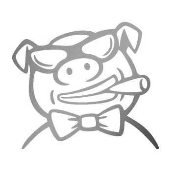 Samolepicí dekorace na vozidlo Prase 005 pravá s doutnikem (42 - stříbrná metalíza) SAMOLEPKA NA AUTO, NÁLEPKA, FÓLIE, POLEP, TUNING, VLASTNÍ TEXT, TISK, AUTOSAMOLEPKY.cz, POLEPY, OBRÁZEK, LOGO, 3D STICKERS