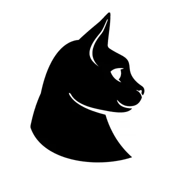 Samolepící dekorace SAMOLEPKA Kočka 006 pravá (01 - černá) NA AUTO, NÁLEPKA, FÓLIE, POLEP, TUNING, VLASTNÍ TEXT, TISK, AUTOSAMOLEPKY.cz, POLEPY, OBRÁZEK, LOGO, SAMOLEPKY