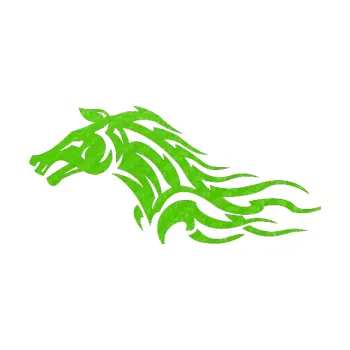 Samolepící dekorace Kůň 078 levá (58 - 3D karbon zelený kawasaki) SAMOLEPKA NA AUTO, NÁLEPKA, FÓLIE, POLEP, TUNING, VLASTNÍ TEXT, TISK, AUTOSAMOLEPKY.cz, POLEPY, OBRÁZEK, LOGO, 3D STICKERS