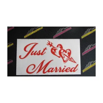 Samolepící dekorace SAMOLEPKA Just Married 002 srdíčka (17 - šedá) NA AUTO, NÁLEPKA, FÓLIE, POLEP, TUNING, VLASTNÍ TEXT, TISK, AUTOSAMOLEPKY.cz, POLEPY, OBRÁZEK, LOGO, SAMOLEPKY