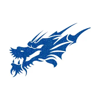 Samolepicí dekorace na vozidlo Dragon 001 levá (88 - Ultra Metalic modrá) SAMOLEPKA NA AUTO, NÁLEPKA, FÓLIE, POLEP, TUNING, VLASTNÍ TEXT, TISK, AUTOSAMOLEPKY.cz, POLEPY, OBRÁZEK, LOGO, 3D STICKERS