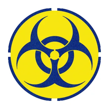 samolepka Biohazard barevný (89 - Ultra Metalic modrá tmavá) SAMOLEPKA NA AUTO, NÁLEPKA, FÓLIE, POLEP, TUNING, VLASTNÍ TEXT, TISK, AUTOSAMOLEPKY.cz, POLEPY, OBRÁZEK, LOGO, 3D STICKERS
