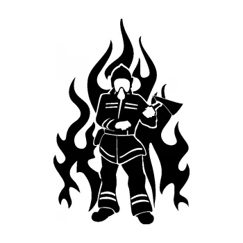 Samolepící dekorace SAMOLEPKA Hasič 008 pravá (01 - černá) NA AUTO, NÁLEPKA, FÓLIE, POLEP, TUNING, VLASTNÍ TEXT, TISK, AUTOSAMOLEPKY.cz, POLEPY, OBRÁZEK, LOGO, SAMOLEPKY