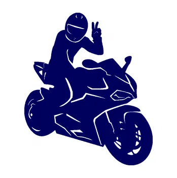 Samolepící dekorace SAMOLEPKA Motorkář 006 pravá (23 - tmavě modrá) NA AUTO, NÁLEPKA, FÓLIE, POLEP, TUNING, VLASTNÍ TEXT, TISK, AUTOSAMOLEPKY.cz, POLEPY, OBRÁZEK, LOGO, SAMOLEPKY