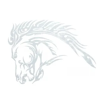 Samolepící dekorace SAMOLEPKA Kůň 042 levá (51 - 3D karbon bílý) NA AUTO, NÁLEPKA, FÓLIE, POLEP, TUNING, VLASTNÍ TEXT, TISK, AUTOSAMOLEPKY.cz, POLEPY, OBRÁZEK, LOGO, SAMOLEPKY