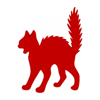 Samolepící dekorace Kočka 013 levá (18 - tmavě červená) SAMOLEPKA NA AUTO, NÁLEPKA, FÓLIE, POLEP, TUNING, VLASTNÍ TEXT, TISK, AUTOSAMOLEPKY.cz, POLEPY, OBRÁZEK, LOGO, 3D STICKERS