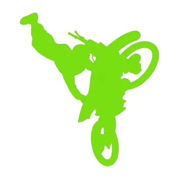 Samolepící dekorace Motorka 032 pravá motokros freestyle (04 - zelená kawasaki) SAMOLEPKA NA AUTO, NÁLEPKA, FÓLIE, POLEP, TUNING, VLASTNÍ TEXT, TISK, AUTOSAMOLEPKY.cz, POLEPY, OBRÁZEK, LOGO, 3D STICKERS