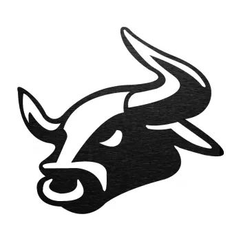 Samolepící dekorace SAMOLEPKA Býk 001 levá (63 - škrábaný kov černý) NA AUTO, NÁLEPKA, FÓLIE, POLEP, TUNING, VLASTNÍ TEXT, TISK, AUTOSAMOLEPKY.cz, POLEPY, OBRÁZEK, LOGO, SAMOLEPKY