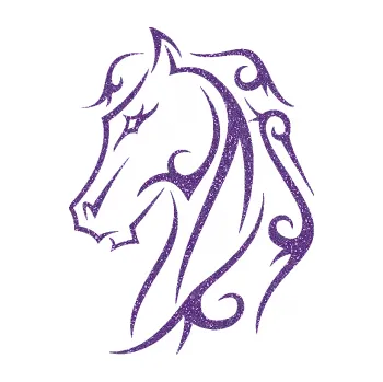 Samolepící dekorace SAMOLEPKA Kůň 036 levá (87 - Ultra Metalic fialová) NA AUTO, NÁLEPKA, FÓLIE, POLEP, TUNING, VLASTNÍ TEXT, TISK, AUTOSAMOLEPKY.cz, POLEPY, OBRÁZEK, LOGO, SAMOLEPKY