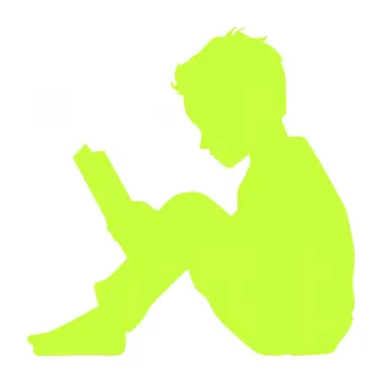 samolepka Děti silueta 002 levá chlapec s knížkou (27 - limetová) SAMOLEPKA NA AUTO, NÁLEPKA, FÓLIE, POLEP, TUNING, VLASTNÍ TEXT, TISK, AUTOSAMOLEPKY.cz, POLEPY, OBRÁZEK, LOGO, 3D STICKERS