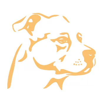 Polep vozidla Pes 134 pravá Stafordširský bulteriér (08 - béžová) SAMOLEPKA NA AUTO, NÁLEPKA, FÓLIE, POLEP, TUNING, VLASTNÍ TEXT, TISK, AUTOSAMOLEPKY.cz, POLEPY, OBRÁZEK, LOGO, 3D STICKERS