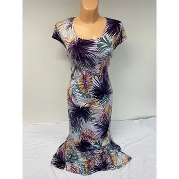 Dámské šaty dámské šaty, Barva Fialová, Velikost XXL 48, Materiál 98% Polyester 2% Lycra