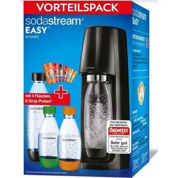 Výrobník sody SodaStream Easy černý + 4x lahev, 6x sirup