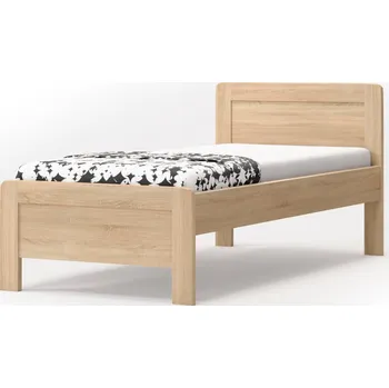 Postel BMB Postel Karlo Family oblá jednolůžko - imitace dřeva Dekor: Ořech Aida, Rozměr: 90 x 200 cm