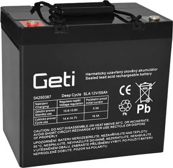 Trakční baterie Geti 04250387 12 V 55 Ah