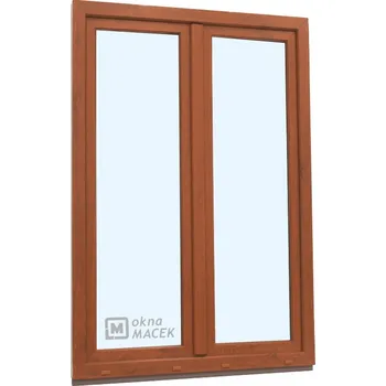 Vchodové dveře Plastové balkonové dveře - KNIPPING 70 AD, 1500x2400 mm, O+OS klapačka, zlatý dub Otevírání: pravé, Barva, imitace: zlatý dub/bílá (jednostranně), Provedení: jednostranná klika + madýlko + PVC rám + příslušenství a montážní materiál zdarma