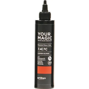 Barva na vlasy Tónující pigmenty na vlasy Artégo Your Magic 7.4 | 7C - 200 ml, měděná (0165254) + dárek zdarma