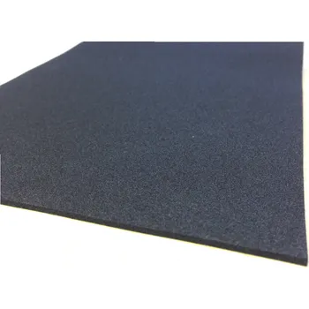 Autošampón Samolepicí mikroporézní pryž MP0201 černá s lepidlem 3M 950, hustota 130 kg/m3 šířka: 190x250mm, Tloušťka: 2mm