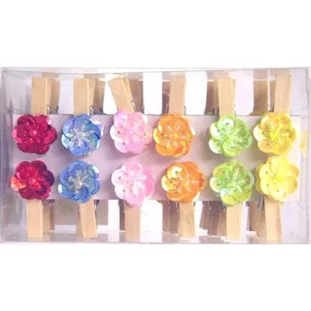 Železářství Kolíčky kytička plastová "více barev" - 36 ks