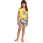 Taro, dívčí pyžamo 2201/1-Hania, krátký rukáv, žlutá, vel. 122