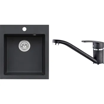 Granitový dřez Set Alveus (dřez Cortina 20 Black 91 + baterie Nina Black 91) SETA21008