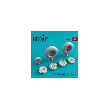 Plastikový model 1/48 Ju-88 wheels - type 1 (DRAG,HAS,ICM,REV)