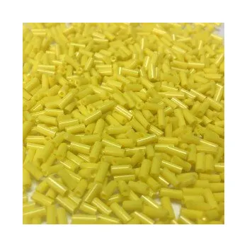 Dětské navlékací korálky Rokajl žluté tyčinky (4mm)