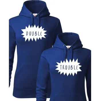Dámská mikina Dámská/Dětská mikina BFF Double trouble, Barva Modrá, Canvas Dvě dámské mikiny, Velikost 1 M, Velikost 2 S Bezvatriko.cz 0535