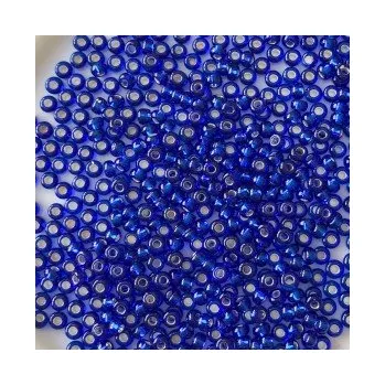 Dětské navlékací korálky Rokajl Preciosa 1. jakost 11/0 tmavě modrý průtah č. 212