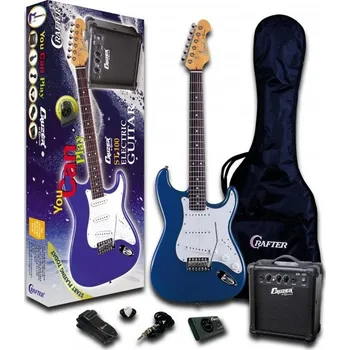 Elektrická kytara Crafter ST 100 PACK/Blue el. kytara, kombo Crafter a příslušenství