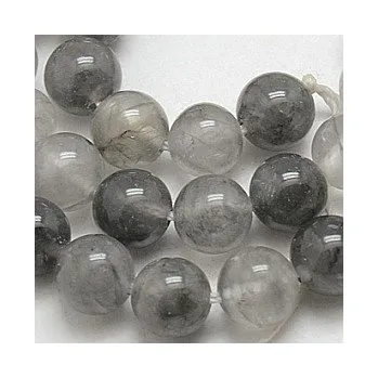 Korálek Křišťál kouřový lesklý 8mm (6ks)