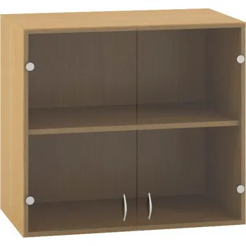 Nástavec na skříň Skříň 2M Nástavec, dveře sklo - 800 x 458 x 717, Třešeň