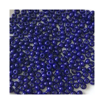 Dětské navlékací korálky Rokajl Preciosa 1. jakost 8/0 tmavá modrá č. 201