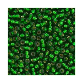 Dětské navlékací korálky Rokajl Preciosa 1. jakost 11/0 zelený průtah č. 175