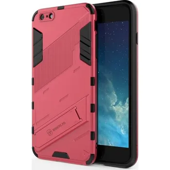 Pouzdro na mobilní telefon Odolný ochranný kryt se stojánkem pro iPhone 6 Plus / 6S Plus - růžový