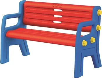 Dětský zahradní nábytek Dolu Lavička červená/modrá