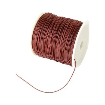 Korálek Nylonová šňůra červenohnědá 0,8mm (5m)